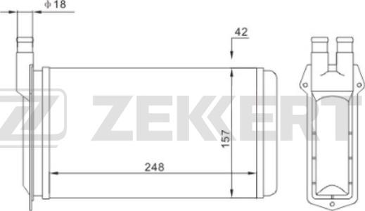 Zekkert MK-5050 - Теплообмінник, опалення салону autozip.com.ua