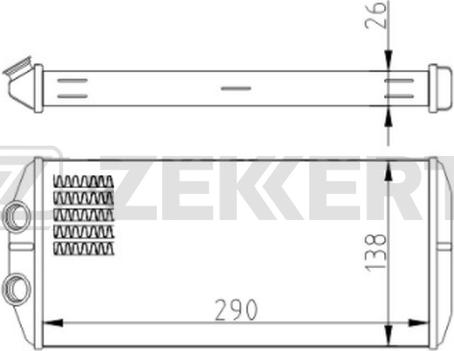 Zekkert MK-5051 - Теплообмінник, опалення салону autozip.com.ua