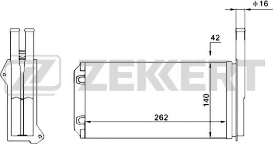 Zekkert MK-5008 - Теплообмінник, опалення салону autozip.com.ua