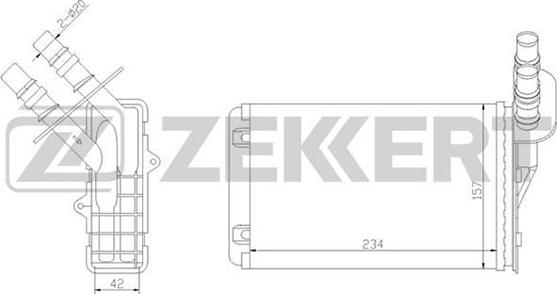 Zekkert MK-5019 - Теплообмінник, опалення салону autozip.com.ua