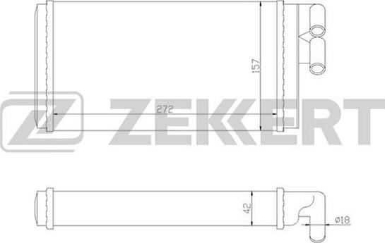 Zekkert MK-5010 - Теплообмінник, опалення салону autozip.com.ua