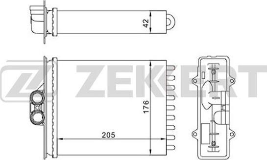 Zekkert MK-5034 - Теплообмінник, опалення салону autozip.com.ua