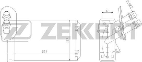 Zekkert MK-5035 - Теплообмінник, опалення салону autozip.com.ua