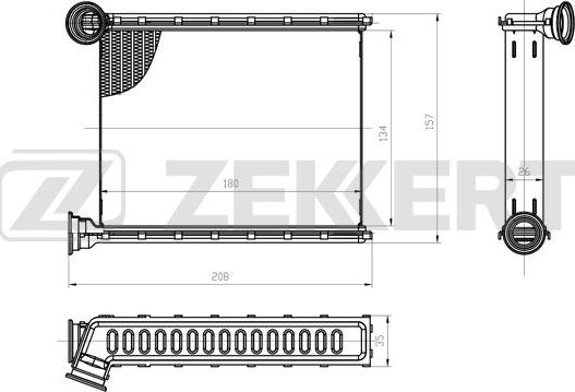 Zekkert MK-5029 - Теплообмінник, опалення салону autozip.com.ua