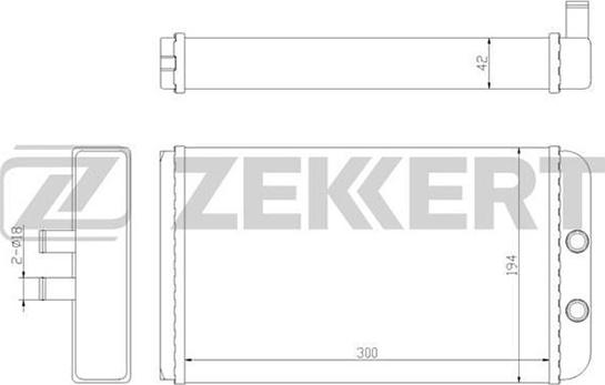 Zekkert MK-5027 - Теплообмінник, опалення салону autozip.com.ua