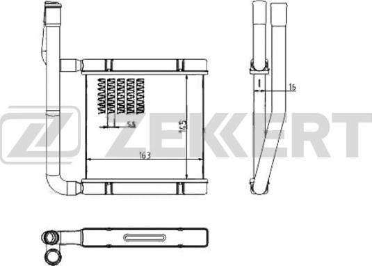 Zekkert MK-5119 - Теплообмінник, опалення салону autozip.com.ua
