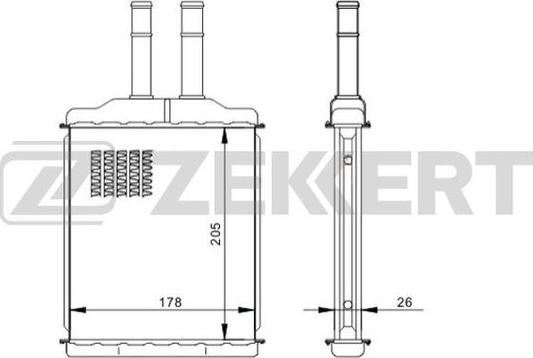 Zekkert MK-5117 - Теплообмінник, опалення салону autozip.com.ua
