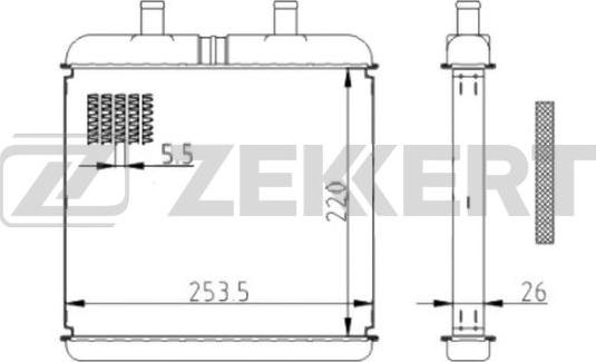 Zekkert MK-5134 - Теплообмінник, опалення салону autozip.com.ua