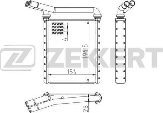 Zekkert MK-5137 - Теплообмінник, опалення салону autozip.com.ua