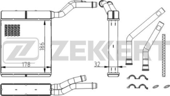 Zekkert MK-5129 - Теплообмінник, опалення салону autozip.com.ua