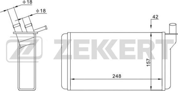 Zekkert MK-5125 - Теплообмінник, опалення салону autozip.com.ua