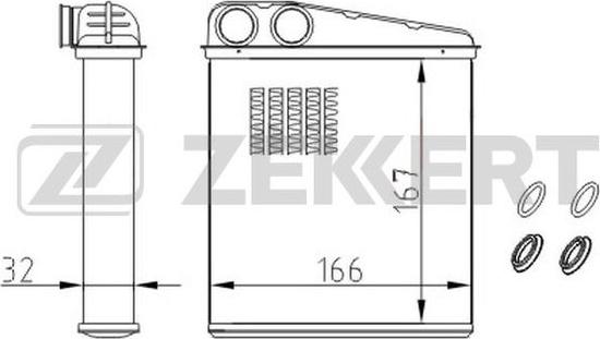Zekkert MK-5121 - Теплообмінник, опалення салону autozip.com.ua