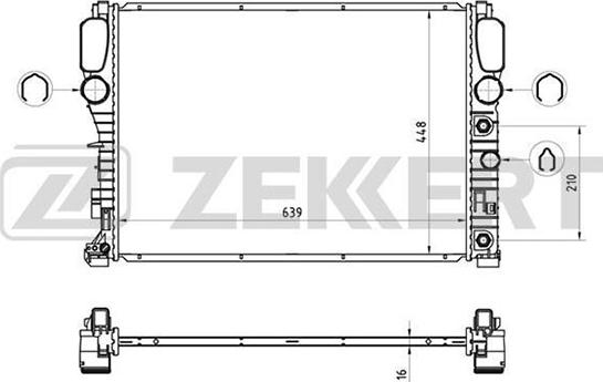 Zekkert MK-1443 - Радіатор, охолодження двигуна autozip.com.ua