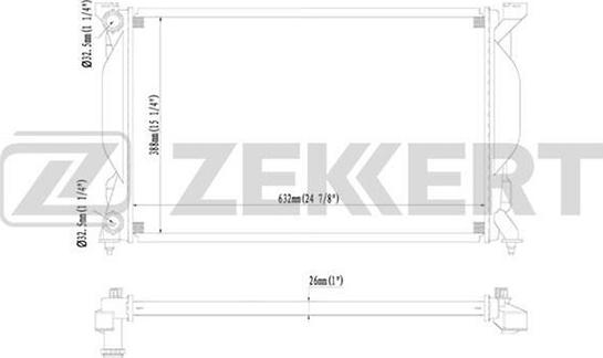 Zekkert MK-1430 - Радіатор, охолодження двигуна autozip.com.ua