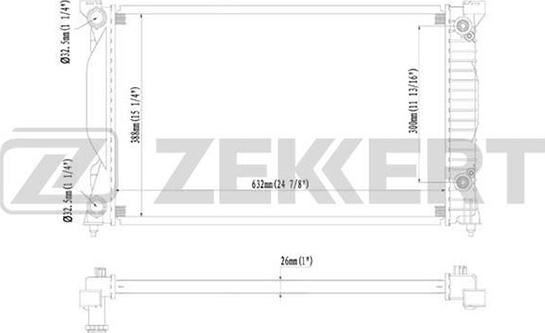 Zekkert MK-1431 - Радіатор, охолодження двигуна autozip.com.ua