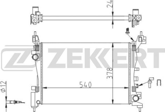 Zekkert MK-1559 - Радіатор, охолодження двигуна autozip.com.ua