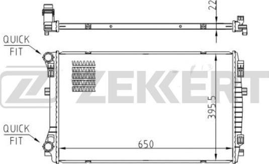 Zekkert MK-1557 - Радіатор, охолодження двигуна autozip.com.ua
