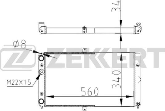 Zekkert MK-1506 - Радіатор, охолодження двигуна autozip.com.ua