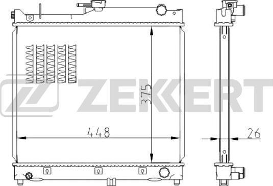 Zekkert MK-1511 - Радіатор, охолодження двигуна autozip.com.ua