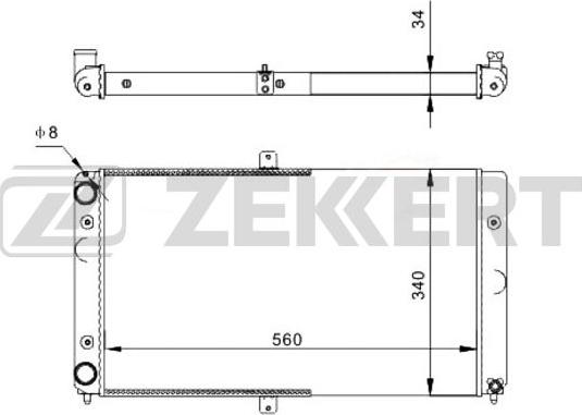 Zekkert MK-1518 - Радіатор, охолодження двигуна autozip.com.ua