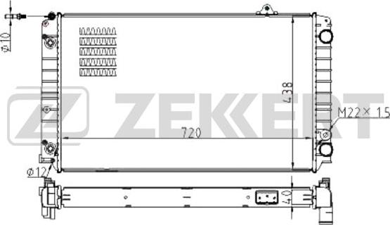 Zekkert MK-1512 - Радіатор, охолодження двигуна autozip.com.ua
