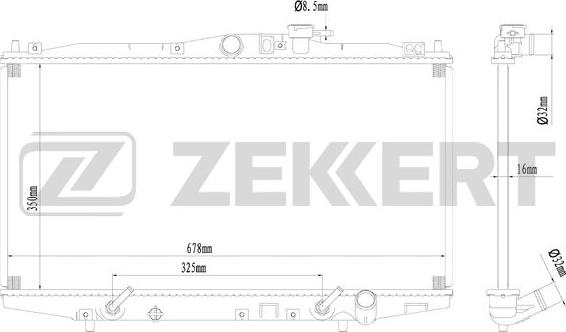 Zekkert MK-1589 - Радіатор, охолодження двигуна autozip.com.ua