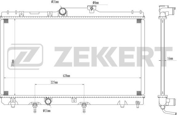 Zekkert MK-1581 - Радіатор, охолодження двигуна autozip.com.ua