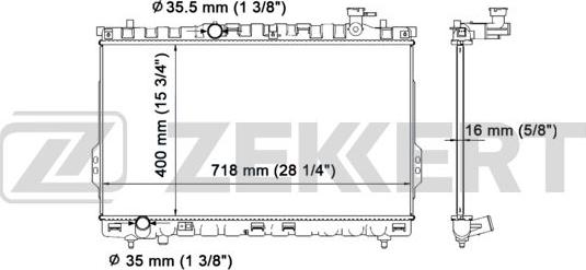 Zekkert MK-1534 - Радіатор, охолодження двигуна autozip.com.ua