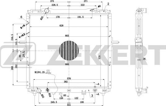 Zekkert MK-1536 - Радіатор, охолодження двигуна autozip.com.ua