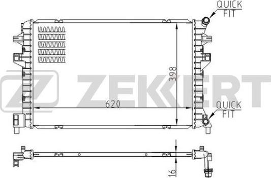 Zekkert MK-1522 - Радіатор, охолодження двигуна autozip.com.ua