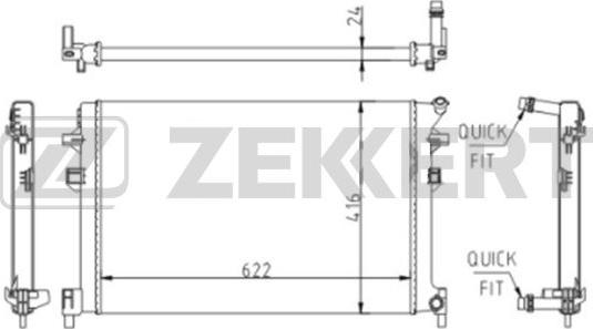 Zekkert MK-1617 - Радіатор, охолодження двигуна autozip.com.ua