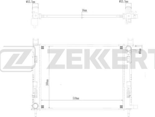 Zekkert MK-1622 - Радіатор, охолодження двигуна autozip.com.ua