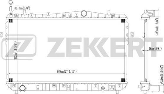 Zekkert MK-1094 - Радіатор, охолодження двигуна autozip.com.ua