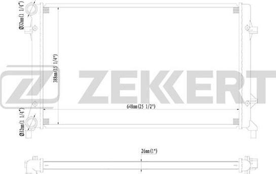 Zekkert MK-1093 - Радіатор, охолодження двигуна autozip.com.ua