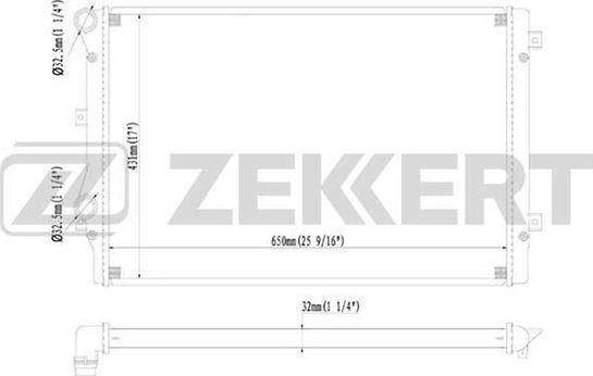 Zekkert MK-1092 - Радіатор, охолодження двигуна autozip.com.ua