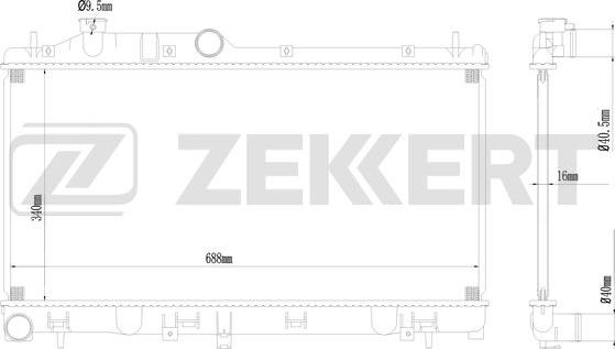 Zekkert MK-1041 - Радіатор, охолодження двигуна autozip.com.ua