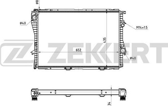 Zekkert MK-1048 - Радіатор, охолодження двигуна autozip.com.ua