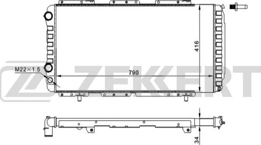 Zekkert MK-1047 - Радіатор, охолодження двигуна autozip.com.ua