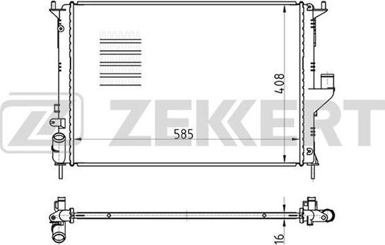 Zekkert MK-1051 - Радіатор, охолодження двигуна autozip.com.ua