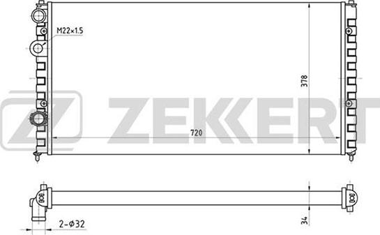 Zekkert MK-1052 - Радіатор, охолодження двигуна autozip.com.ua