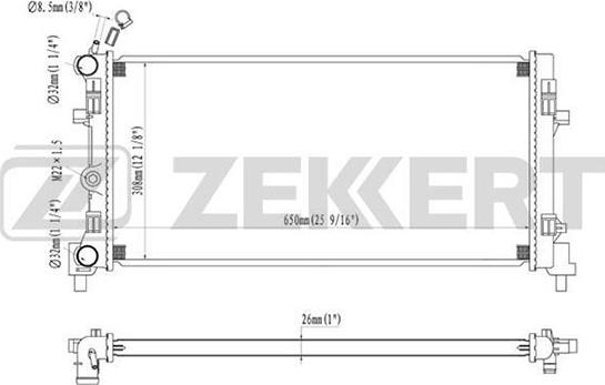 Zekkert MK-1009 - Радіатор, охолодження двигуна autozip.com.ua