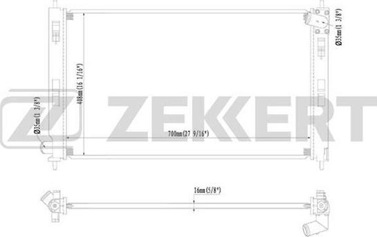 Zekkert MK-1004 - Радіатор, охолодження двигуна autozip.com.ua