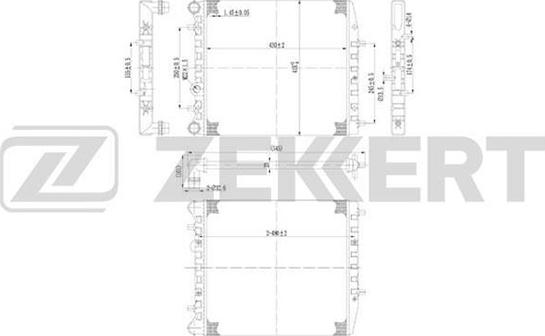 Zekkert MK-1008 - Радіатор, охолодження двигуна autozip.com.ua