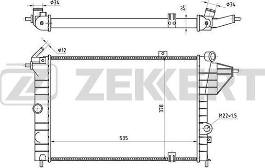 Zekkert MK-1015 - Радіатор, охолодження двигуна autozip.com.ua