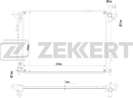 Zekkert MK-1010 - Радіатор, охолодження двигуна autozip.com.ua