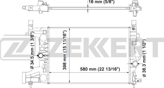Zekkert MK-1011 - Радіатор, охолодження двигуна autozip.com.ua