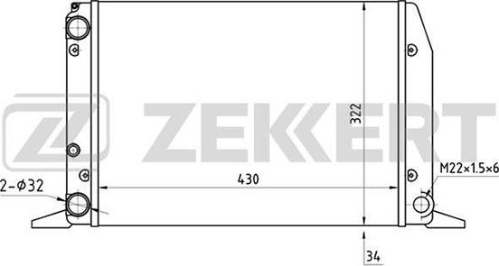 Zekkert MK-1018 - Радіатор, охолодження двигуна autozip.com.ua