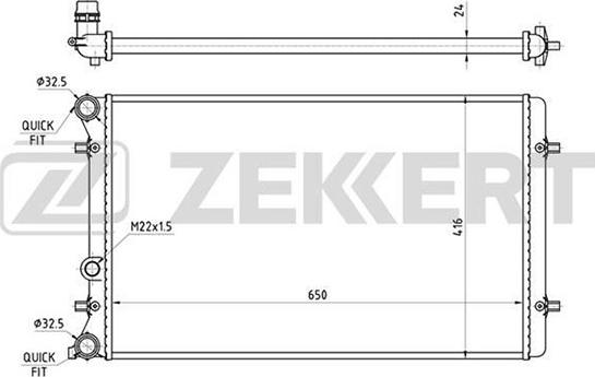 Zekkert MK-1089 - Радіатор, охолодження двигуна autozip.com.ua