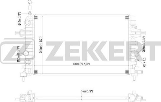 Zekkert MK-1084 - Радіатор, охолодження двигуна autozip.com.ua