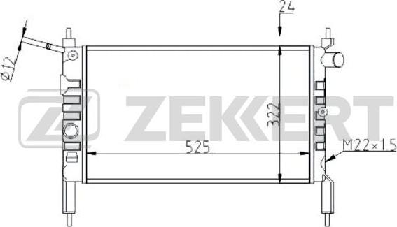 Zekkert MK-1035 - Радіатор, охолодження двигуна autozip.com.ua